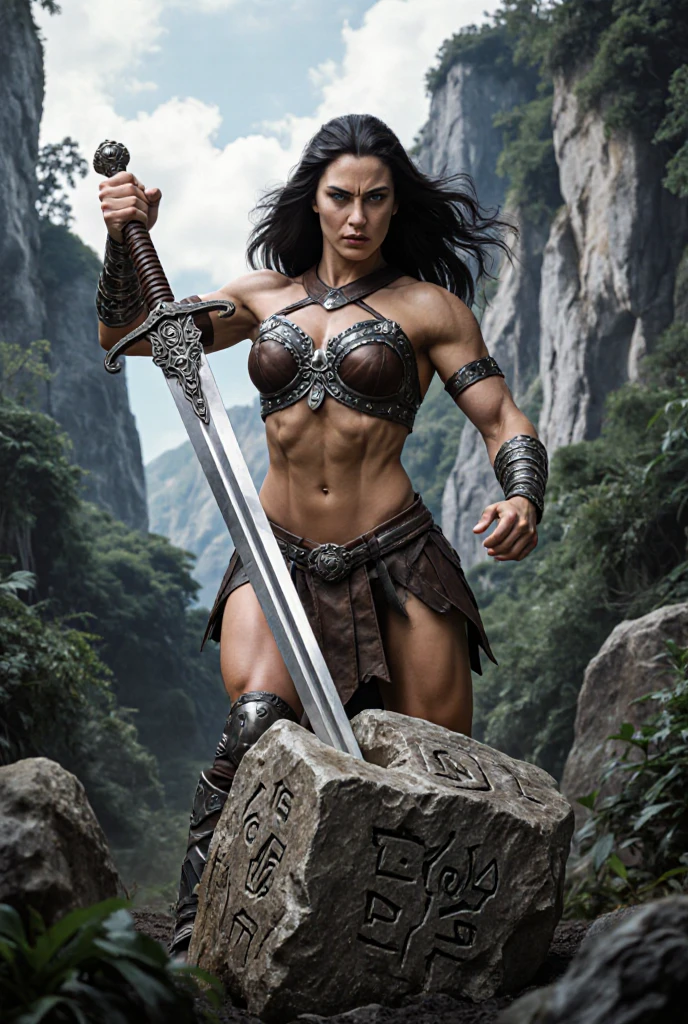 cinematic film still of <lora:Conan the Barbarian:1.2> created by Robert E. Howard
Conan the Barbarian a realistic photo of a naked bodybuilding ribbed shredded woman with an EPIC axe in her hand, shallow depth of field, vignette, highly detailed, high budget, bokeh, cinemascope, moody, epic, gorgeous, film grain, grainy