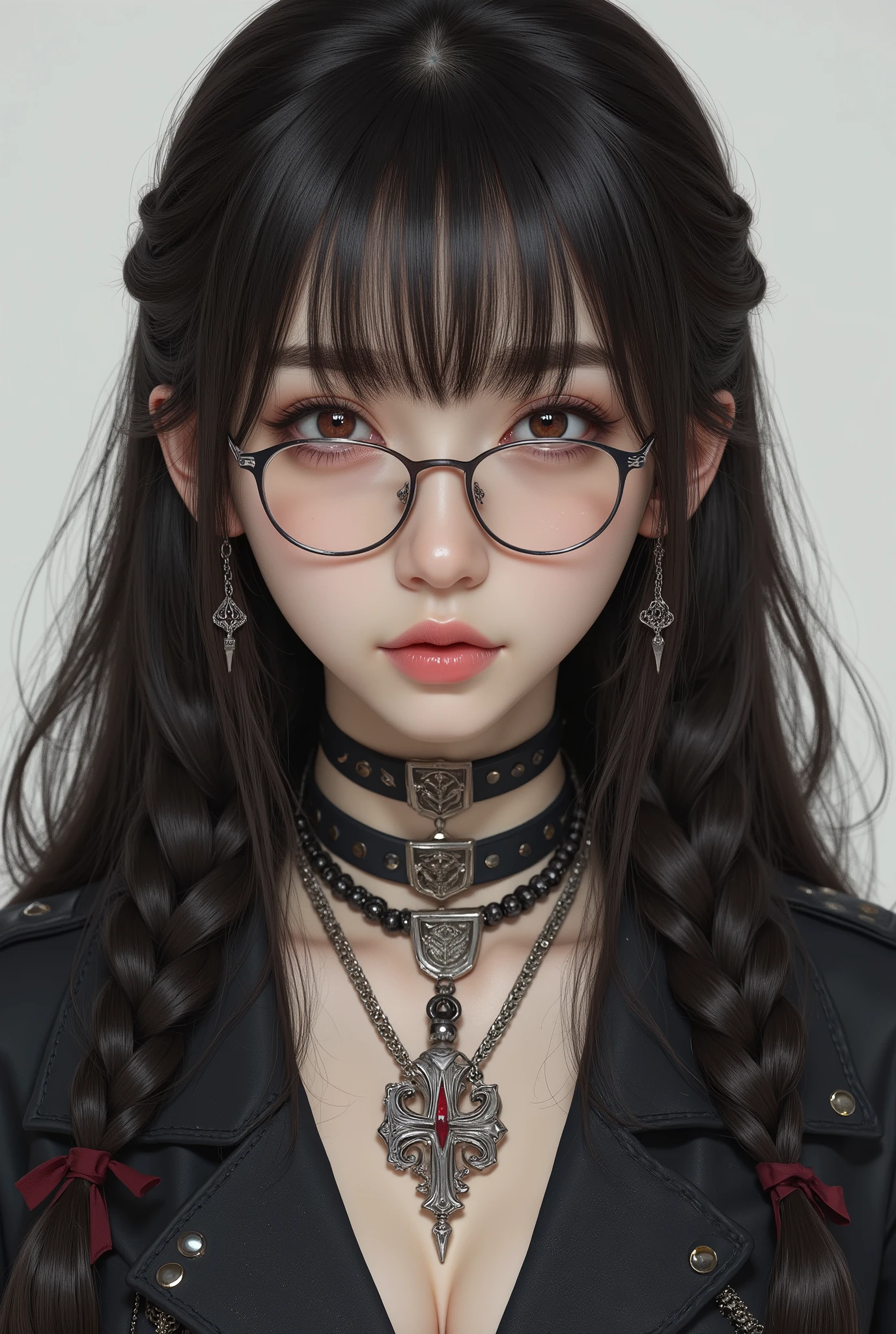 ( Highest Quality, best illustrations,high image quality:1.2), (Horror Fantasy:1.5), (ink and watercolor:1.5),(Ominous Scenery :1.5),(A lot of dust rises:1.5),( Dirt Track :1.5),(wonderful:1.5),(masterpiece:1.5), (Powerful figures:1.1、Big Breasts:1.3) 、 ((((glasses、Closeup Shot, cute、 Red Eyes、 Evil Ruby's Cursed Necklace )))),(((glasses、Big Breasts、 braids)))、 cute face, raise eyebrows , ,(Fatal Beauty, charming beauty ) ,(Mysterious Charm:1.1),(Big Breasts、attractive silhouette), high image qualityテクスチャ 、High Quality Shadows、 beautiful and delicate face 、 beautiful, delicate, eyes are sticky liquid dripping 、 ray tracing 、 20th Generation、 cute K-POP girl、( The Face of Korea )、Thin face、( Ulzan-6500-v1.1:0.6)、 Face of Pure Loss _v1 , ( beautiful and delicate face , beautiful and delicate eyes, perfectly balanced face , high image quality skin , detailed skin, lens flares {x} perfect ratio 4 fingers to 1 thumb :1.25)、 DSLRs、 地獄から来たbeautiful悪魔女 , ATTRACTIVE GIRL , Real Girls, Gurwitz, Gurwitz-style Artwork , Girl Roleplay, Realistic 3d style, cgstation Popular Topics,, 8k portrait rendering BYMR. nomi ,(truth,truth:1.4,glassesの少女 :1.2)、cheek、 glossy lips, 1. オーバーサイズ comment: comment、 come up with an oversized design that covers shoulder to knee.。 navy blue or black are standard colors .、[ Soft khaki or beige , wait.、 Pick the right color for the season 。 2. choose the color that suits your skin : To protect yourself from the cold、 choose the color that suits your skin 、 ニットの質感と色を commentに合わせてください .。 3. ワイドレッグ pants: pants, choose a wide leg design 、combines mobility and style。Dark tone denim or black pants look great.。 4. knee-high boots: オーバーサイズ commentに含まれるもの、boots are black or dark brown Match the texture and color of the fashionable.、 Gives a stylish impression 。 5. accessories: The 。 Disney 、 long necklace 、6. handbag: handbag、let's match the color of your outfit.