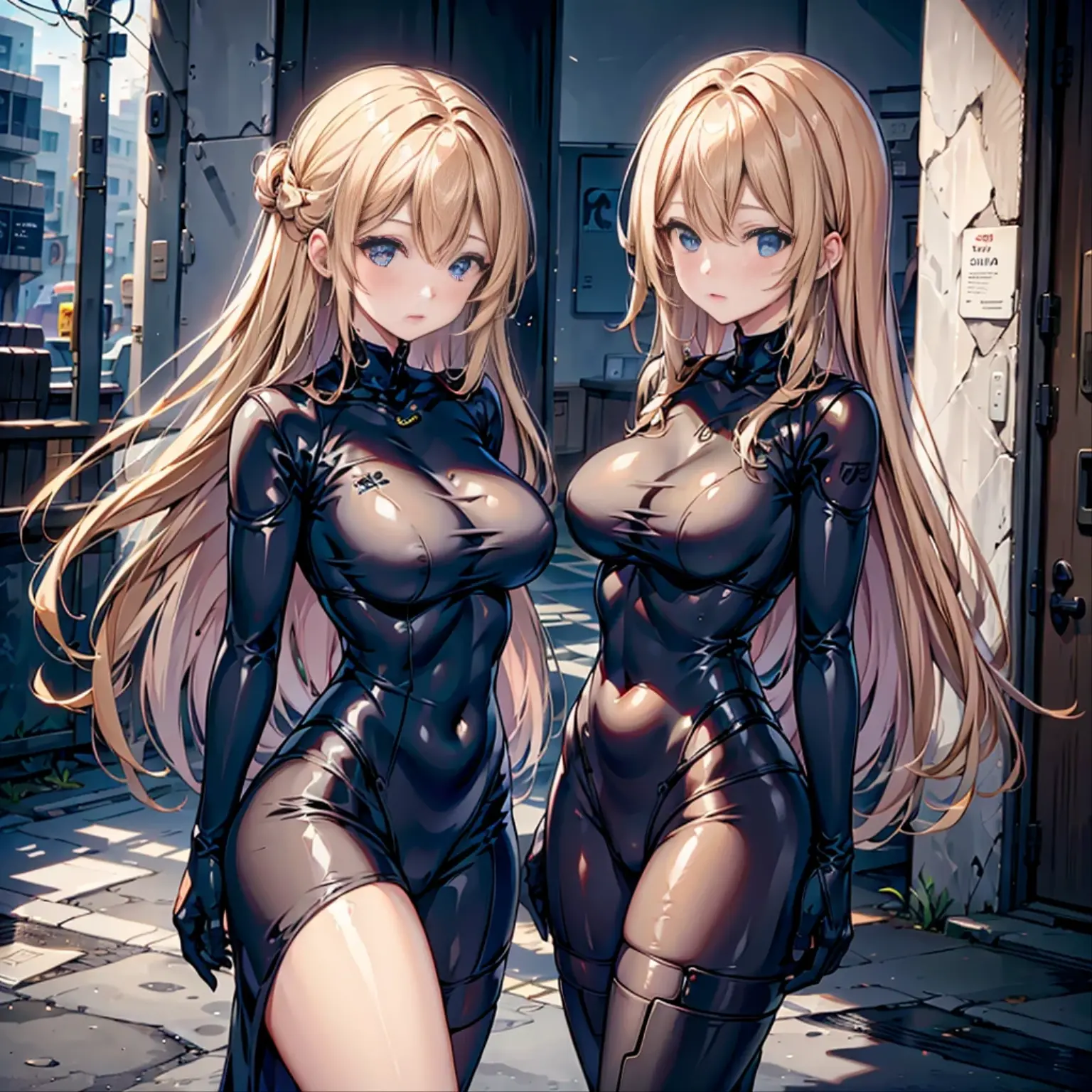 masterpiece, best quality, ultra detailed,score_9, score_8_up, score_7_up, score_6_up, score_5_up, score_4_up,masterpiece, best quality, highres, Young female, Beautiful Finger, Beautiful long legs, Beautiful body, Beautiful Nose, Beautiful character design, perfect eyes, perfect face, expressive eyes, 1girl, solo,(((Highest quality))), (((masterpiece))), (((detailed))),
moriyuki, (Perfect Face), (((detailed face))),
alone, Mouth closed, A light smile,
Blonde, Long Hair, Brown eyes, (((Highest quality eyes)))
Mori Bodysuit, (Yellow bodysuit), large breasts,bedroom