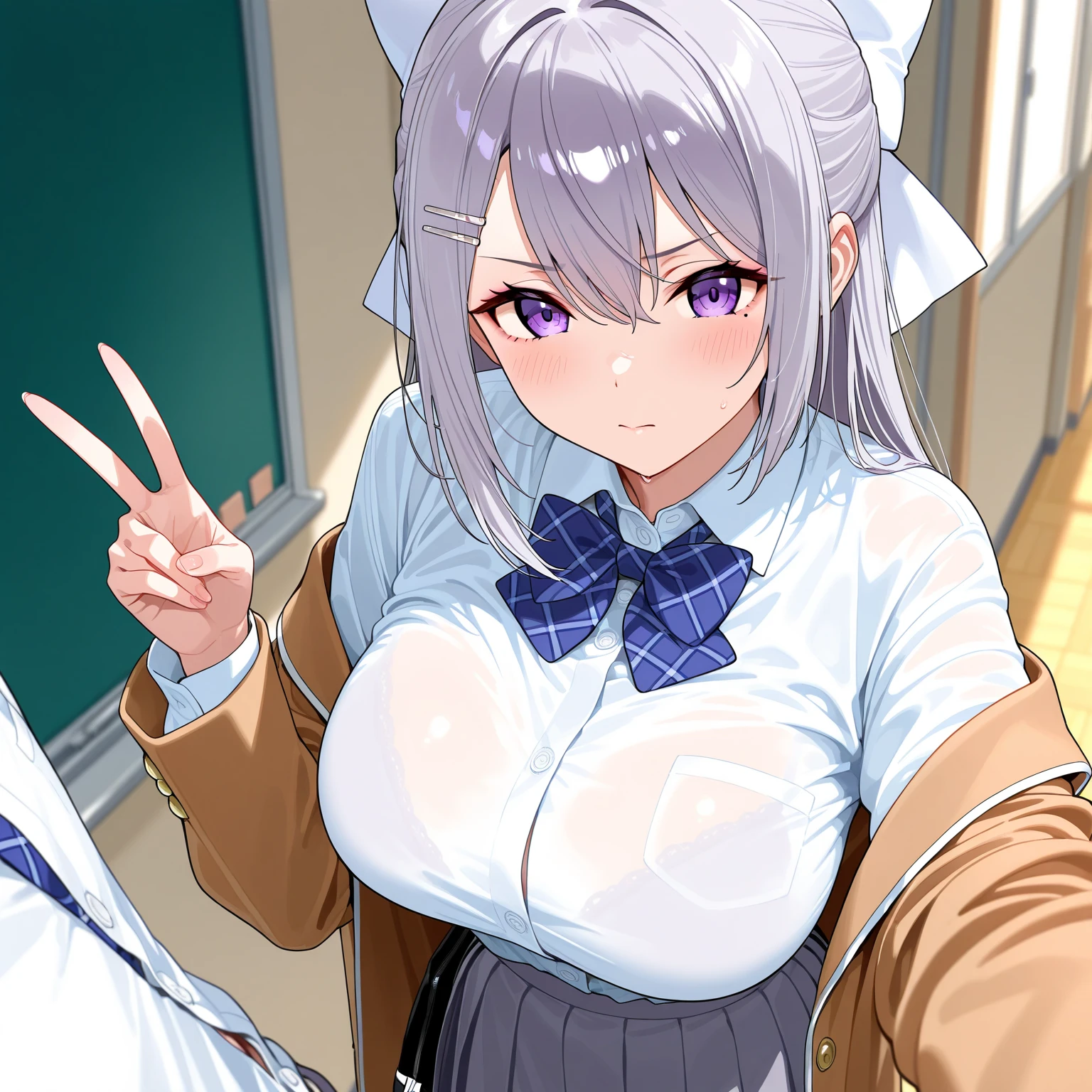 <lora:Shiori:0.8>,Shiori, 1girl, hetero, penis, oral, 1boy, solo focus, maid, mole under eye, mole, closed eyes, blush, brown hair, maid headdress, book, nsfw, tears,
masterpiece, high quality, very_high_resolution, large_filesize, full color,