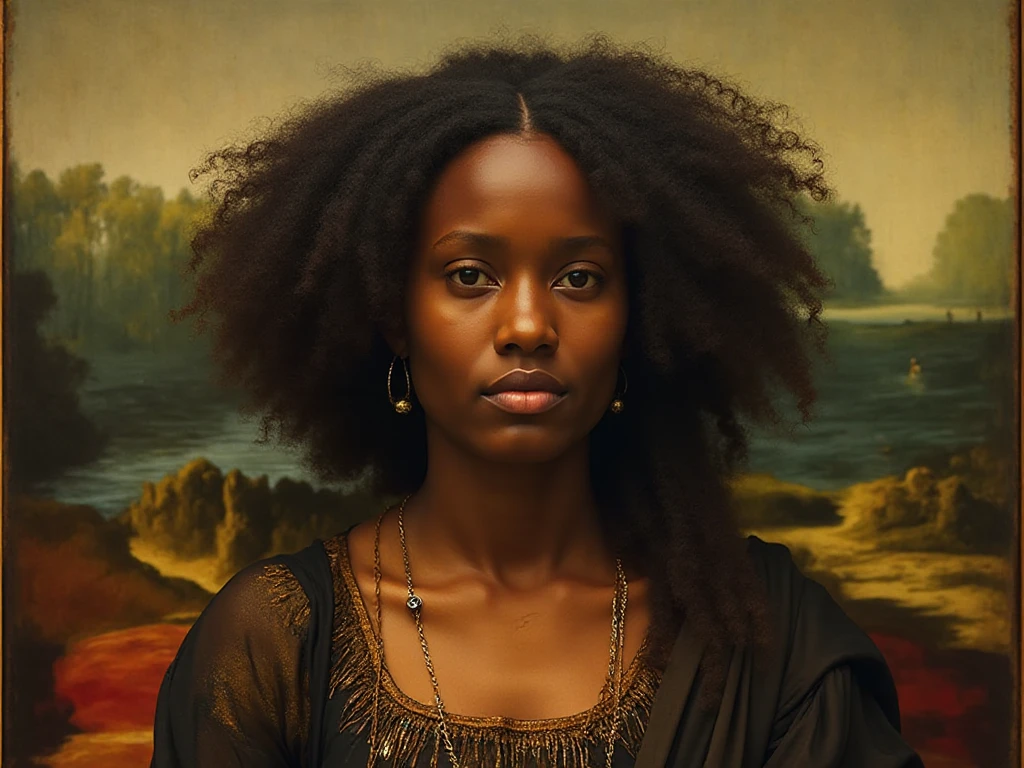 The Birth of Venus with ebony skin wearing a sheer dress, Paintings by Vigée Leblanc