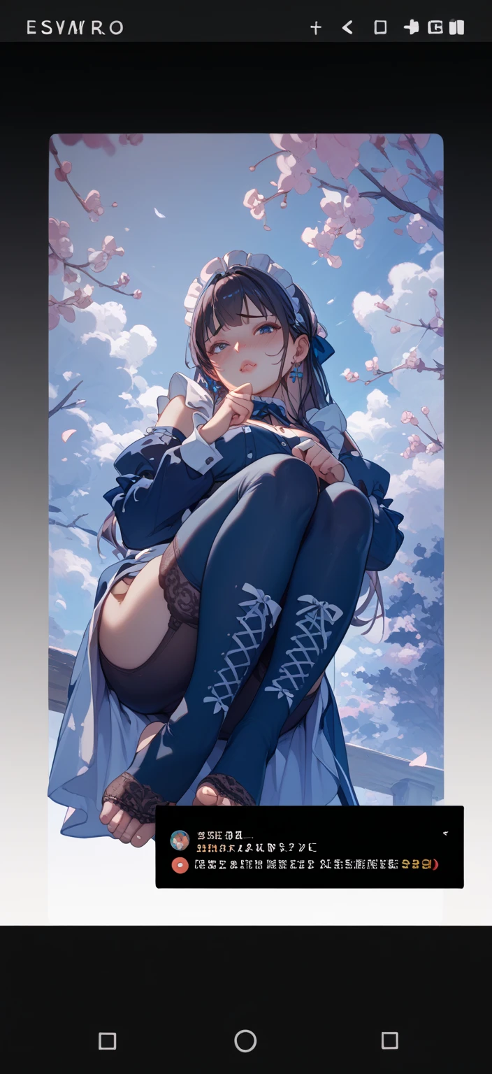 masterpiece,best quality,
look down,
outdoors,blue sky,flower,flowers meadows,petals,focus on legs,,flower field,from below,standing,
depth of field,10 year old girl,short hair,panda lying on head,short white skirt,shoes,(white thighhighs:1.3),sunglasses,hooded top,garter belt,black leg belt, <lora:WPF:0.4>,<lora:wanzhuan-000014:0.7>,(white sneakers:1.2),(holding a lollipop:1.4)white underwear