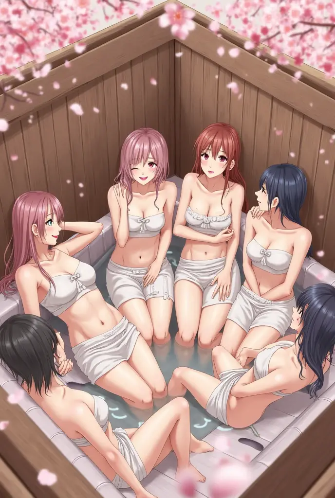 view at angle from below, outdoor onsen, man hold her hand, public bath, men and women are bathing together naked, playful, long hair, flirty, (3 men, 3 women, group, multiple men, crowd, sexy men, sexy males in onsen, males, men, foreplay, flirty, cheerful:1.3), look at each other, mischief, full body, orgy, pussy, penis, sitting under water, (hugging couple, males, men, blushing:1.4), masturbating penis, imminent penetration, sitting on laps, red hair, cheerful, erotic, looking down at penis, <lora:hentai_anime_style_xl_v1:0.3>, score_9, score_8_up, score_7_up, best quality, masterpiece, 4k, uncensored, prefect lighting, rating_explicit, very aesthetic,
official art, anime coloring,
cinematic angle, cinematic lighting, highly detailed, Amazing, finely detail,
<lora:xl_more_art-full_v1:0.8>, <lora:muk_pony_v1:0.7>, source_anime, by muk \(monsieur\), <lora:neg4all_bdsqlsz_xl_V7:0.9>