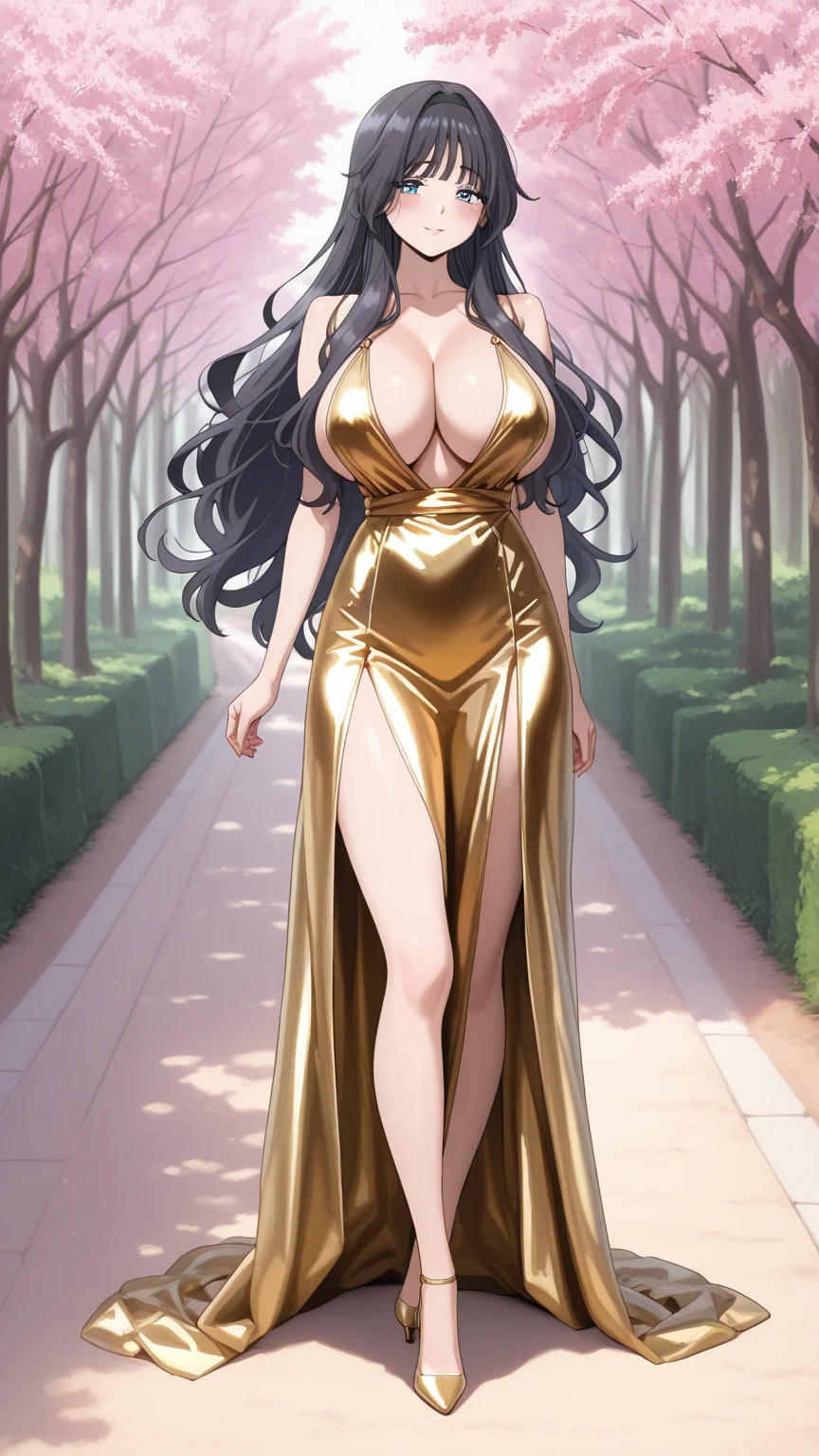 (masterpiece, best quality, highest quality, 8k, raytracing, HDR, UHD:1.4)
BREAK (full body, standing:1.4), (walking through a forest path, side view, castle on a hill:1.2), mountain pass
BREAK (very long hair with blunt bangs, green eyes:1.4)
BREAK (wearing a strapless Egyptian gown with gold embroidery, pelvic curtain, gold anklet, gold bracelet, gold Usekh collar, gold flower in her hair, sapphire earrings, gold sandals, large breasts:1.4) <lora:skp5-guy-v2:1> skp5