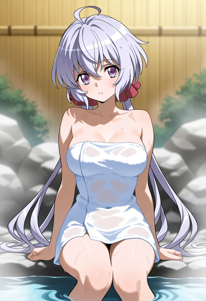 masterpiece, best quality, 1girl, solo, smile, head tilt, full body, solo focus, swimsuit, kanade tachibana