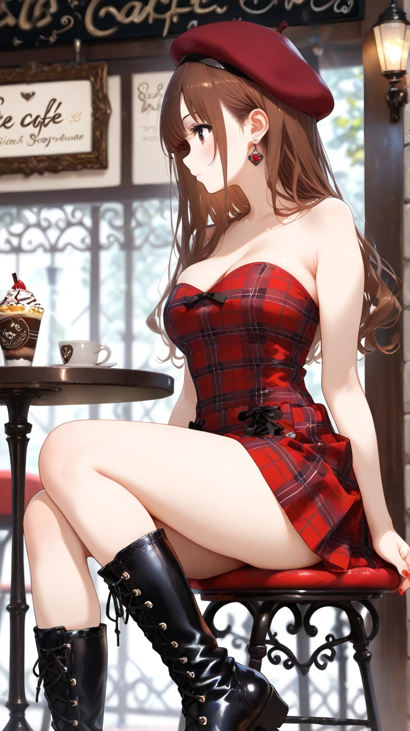 (masterpiece:1.5), (((top quality, best quality, high quality))), ((intricately detailed, ultra-detailed, insanely detailed)), highres, 32K, extremely detailed unity CG 8K wallpaper, (beautiful and aesthetic:1.2),, (depth of field:1.3), (immaculate:1.3), (professional delicate depiction:1.5),
((brilliant full lighting, luscious colors)),  (elegant willowy posture:1.3), (looking at viewer:1.5),
(upper body:1.5),
((illustration of a beautiful woman)),
(maid:1.4), (milf:1.4), (solo:1.4),
beautiful gorgeous face, [(detailed face:1.2):0.2], (clean face:1.5), bright big eyes, pureerosface_v1, (red lips:1.4), (full puffy lips:1.4), (tender smile:1.5), (wavy hair:1.5), (parted bangs:1.4),
attractive flawless body, ((amazing body features and measurements)), bright glistening skin, realistic skin, skin pores, (((toned belly, navel, groin:1.3))), narrow waist, (((rectus abdominis, plump))),
(maid uniform:1.5), (crossed-lace corset:1.3), (((ribbons, frills)):1.5), (long flowing sleeves:1.5), (((detached collar))), (((maid apron over miniskirt))), (fabrication glitters:1.5), (luxury intricate clothing jewelries), (body jewelries:1.4), (clothing sparkles:1.4), (sparkling particles:1.3), (((low seam:1.4))), (((identical earrings))), 
(outdoors:1.5), (starry sky:1.5), (walking gently down the aisle:1.5), (desserts platter:1.5), ((chocolate cake, puddings, choux eclair):1.5), (rose bushes:1.5), (well-groomed garden:1.5), (huge mansion in the background:1.5), (intricate complex background:1.5),  (breathtakingly beautiful:1.5), (bright brilliant backlighting:1.3), <lora:detail_slider_v4:1.8>, <lora:Milf:1>, <lora:GoodHands-vanilla:1>