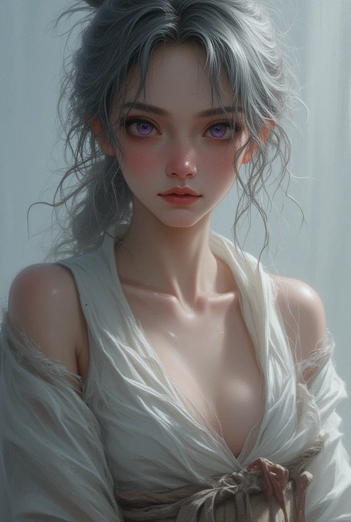 (masterpiece, best quality), 8k, ultra realistic, ((cinematic lighting)), volumentric lighting, dynamic, ((photorealistic:1.4)), aesthetic, 1girl, cute, innocent, (ulzzang-6500:1.0), (trending on artstation), (nose blush), tiny breast, braided blue hair, freckles, black eyeliner, full body, (ahegao-6500:1.0)