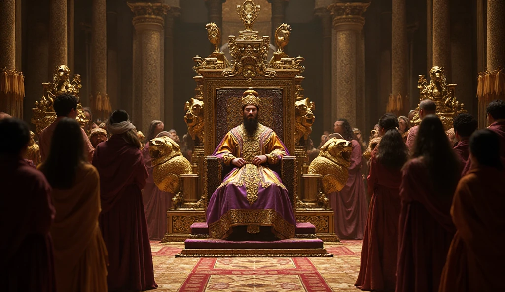 Resplendent Robe **Prompt:** *Byzantine emperor in resplendent robes of gold and purple ...