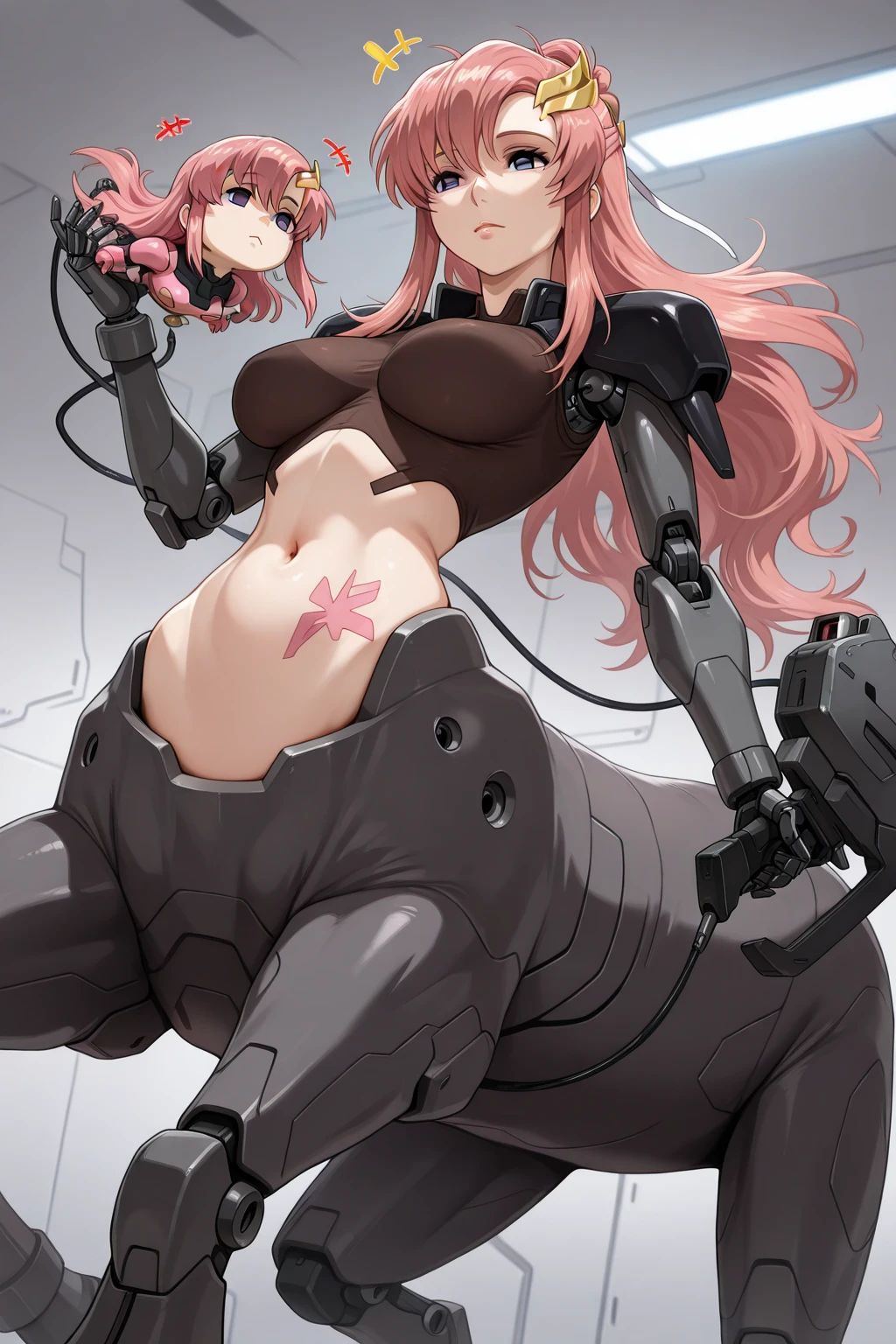 best quality, high_resolution.girl parasite_mecha ,out viscera, peeled skin, guro, <lora:sakuragiManoTHEIDOLM_v10:1>