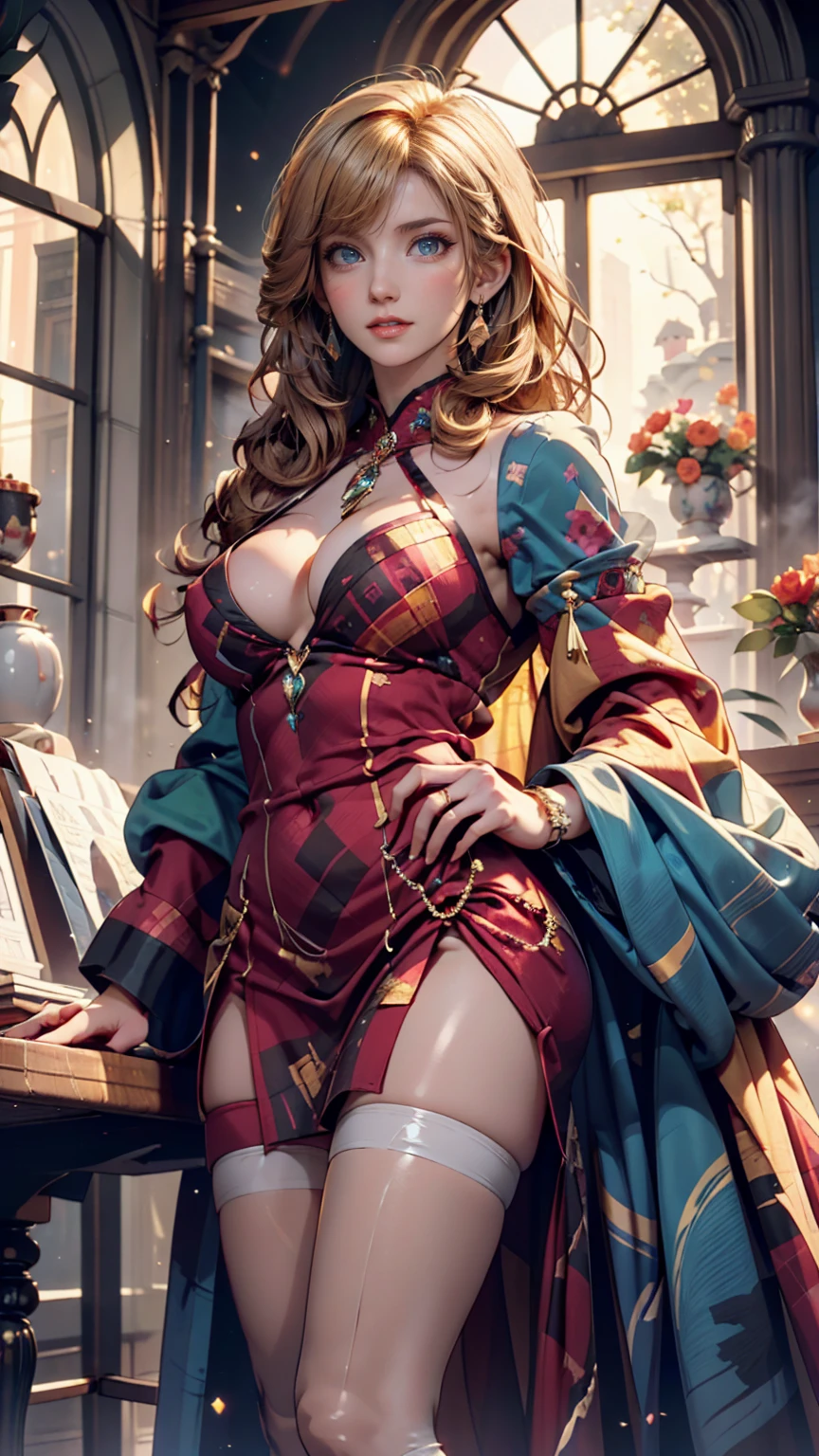 solo, masterpiece, best quality, medium shot of Red Queen (from "Alice in Wonderland"), disney, sexy pose, looking at viewer