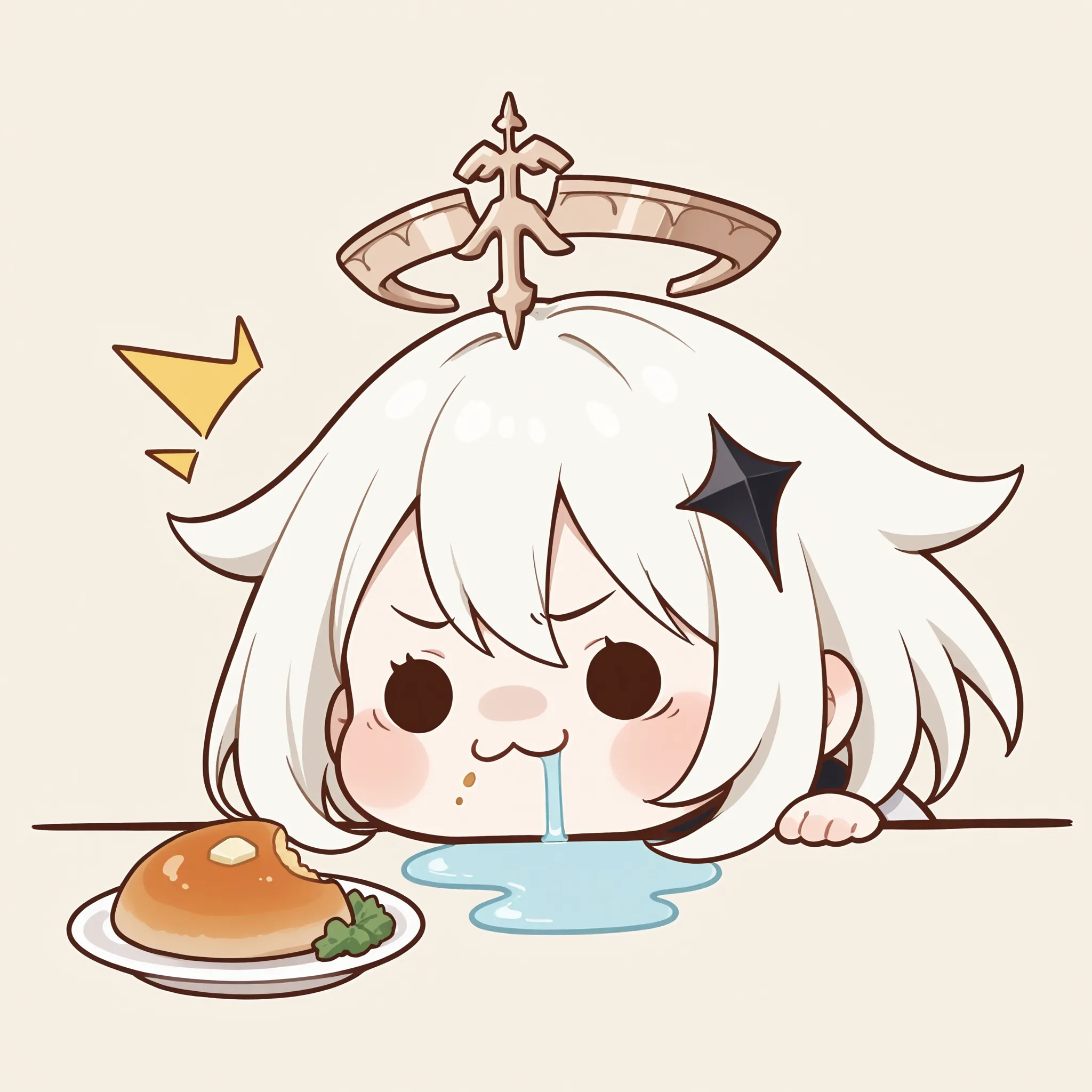 Meme de Paimon babeando