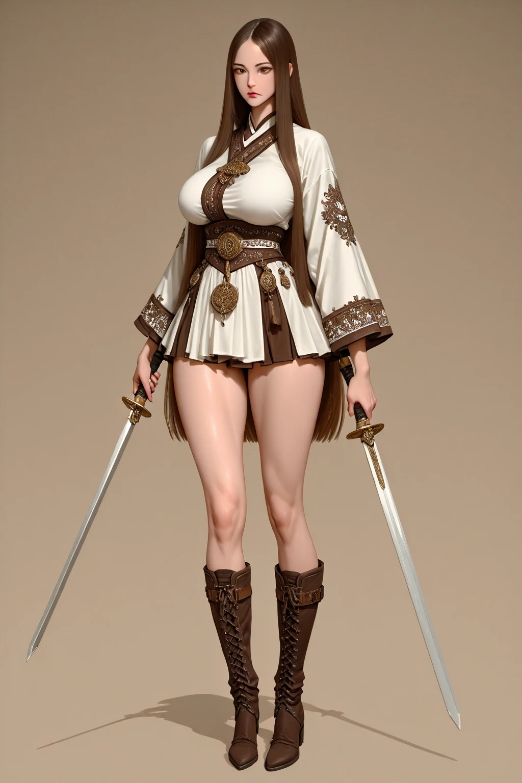 wh_chi_zhajia, (masterpiece:1.1025), (best quality:1.05), (an extremely delicate and beautiful:1.05), (extremely detailed CG unity 8k wallpaper:1.05), (absurdres:1.05), (ultra-detailed:1.05), (1girl:1.1), no headwear, armored dress, armored boots, legs, thighs, detailed background, indoors, red trim<hypernet:anime:1>