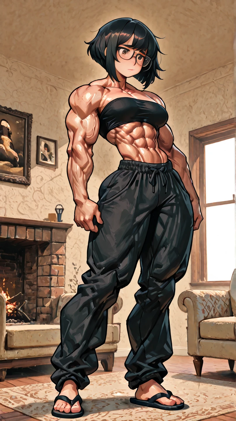 huge mom woman with muscles hard abs full of energy long boots  max life is strange 