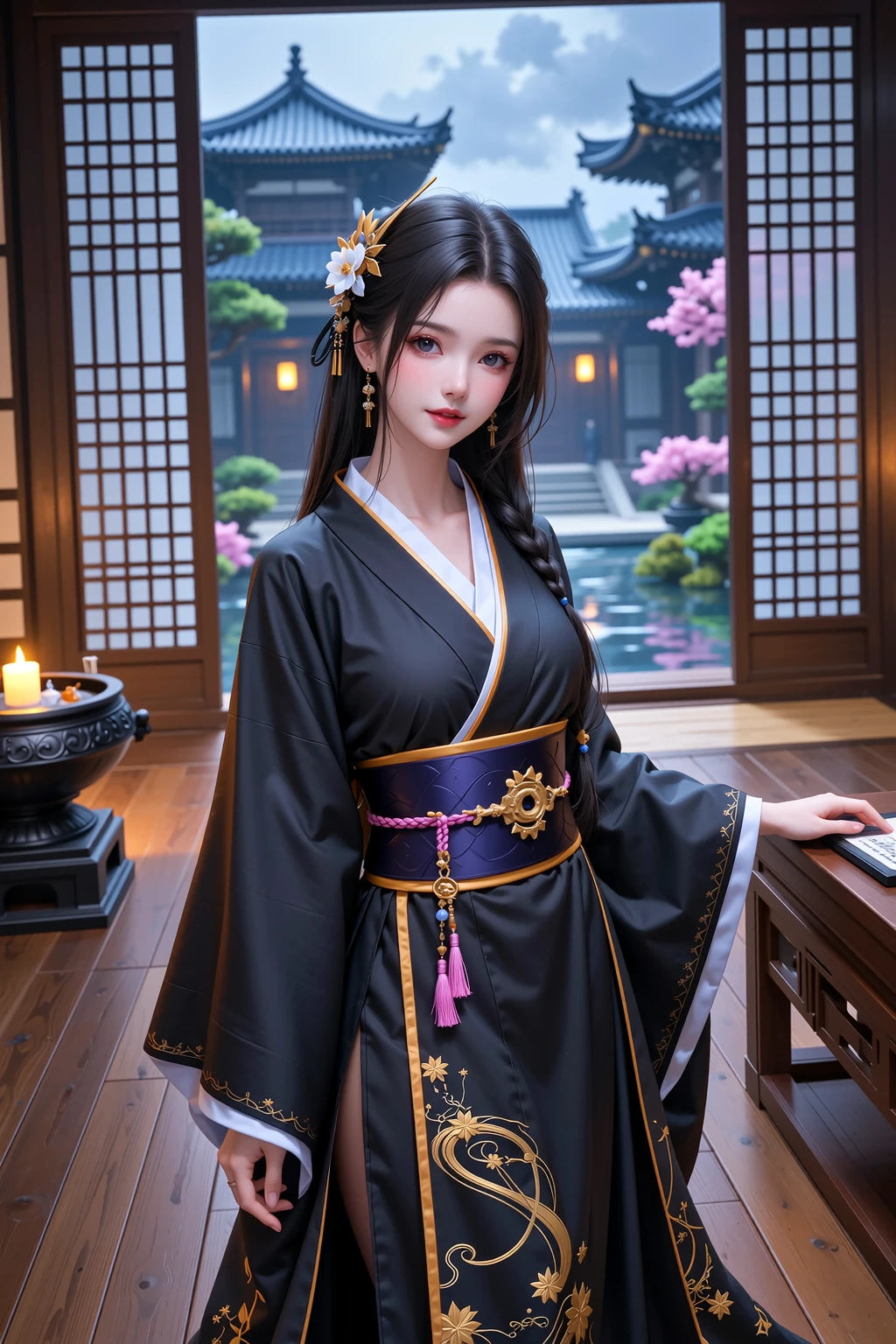 masterpiece, best quality, high quality, beauty, Japan, Japan schoolgirl, popular korean makeup, detail, swollen eyes, detailed eyes, detailed skin, beautiful skin, ultra high definition, (reality: 1.4),very beautiful, little young face, beautiful skin, slender, (ultra realistic), (illustration), (high resolution), (8K), (very detailed), (best illustration), (beautifully detailed eyes), (super detailed), ( Wallpaper), (detailed face), looking at viewer, fine details, detailed face, pureerosfaceace_v1, smile, looking straight ahead, idol costume (ruffles, check, short skirt), facing straight ahead, angle from waist up, realistic photo, bright lighting, professional lighting, brown hair, long hair, characteristic hairstyle, Atsuko Maeda,