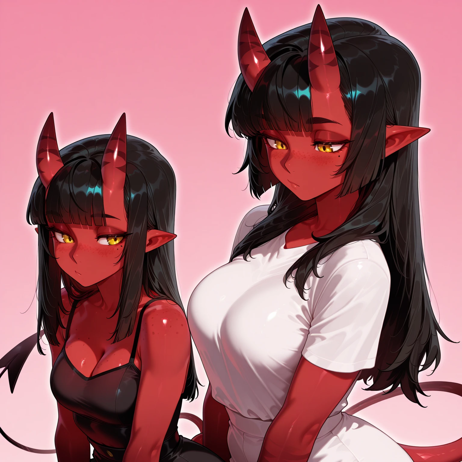 score_9, score_8_up, score_7_up, 1girl, Meru, (/Meru the succubus)/, black pants, my hero academia style