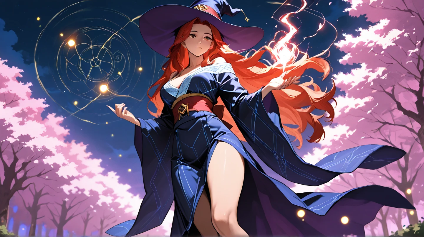 (masterpiece:1.2), (best quality:1.2), perfect eyes, perfect face, perfect lighting, 1girl, mature female white mage casting a holy spell, long red hair, pompadour cut, whm_glam, robe, belt, straps, necklace, earrings, tiara, wizard hat, detailed background, concentration, makeup, eyeshadow, thick eyelashes <lora:whiteMageFashion_v10:0.3>