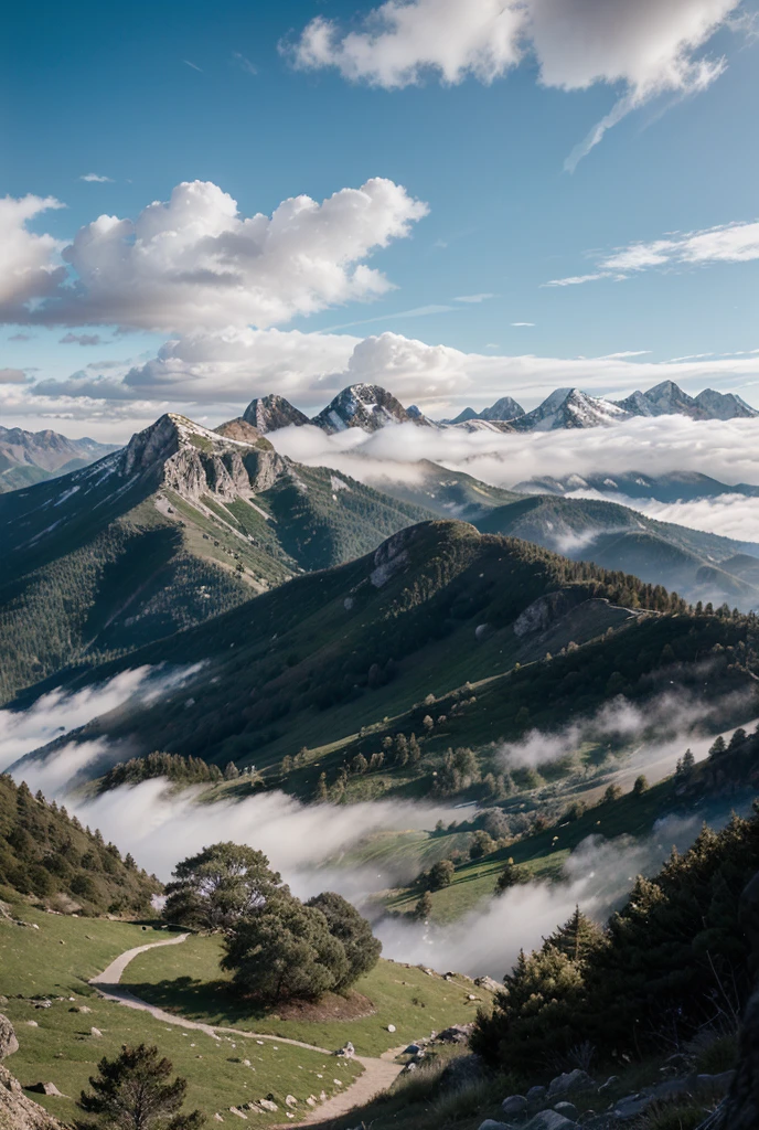 (Highly detailed CG Unity 8k wallpaper、masterpiece、highest quality、Super detailed)、(best lighting、best shadow、very delicate and beautiful)、highest quality、8k、Detailed  depiction、masterpiece、highest quality、clear image quality、
A photo taken from the window of a train heading towards a high peak in the Alps..。
