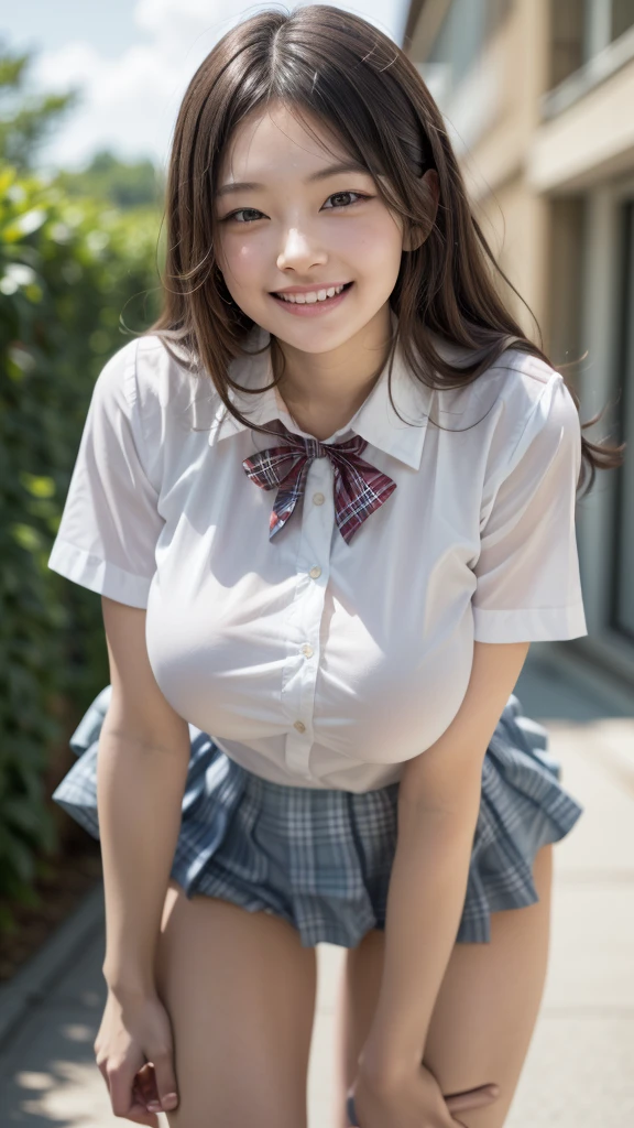 nsfw, best quality, masterpiece, ultra-detailed, 1girl, black eyes, (((huge breasts))), (((nipples))), (((((sagging breasts))))), (((hime cut))), (((blunt bangs))), (((tsurime))), (((((narrow eyes))))), outdoors, (((younger))), (pop idol),public indecency, smile, light smile, ((no bra)), ((no panties)), (((gothic lolita))), (((((maid))))), topless, solo, (((((short tie))))), mansion, garden, upper_body, (brown hair),(short hair),((((wavy hair)))),(((standing pose))),(loli),