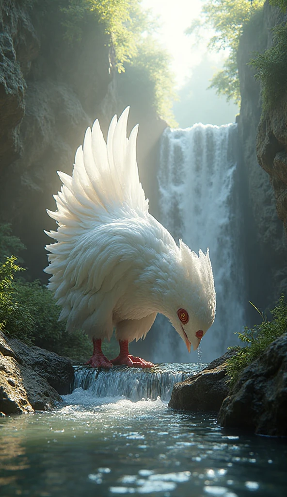 (best quality,highres,masterpiece:1.2),ultra-detailed,(realistic:1.37), furry artwork by qwertydragon,(feral),(dromaeosaur),(thick ),(large tail),(),(solo),(wingless) (tapering ) (big ) (big puffy ) (white body) (white feathers) ( focus) (cute chibi) (soft) (very detailed textured ) (grotesque )