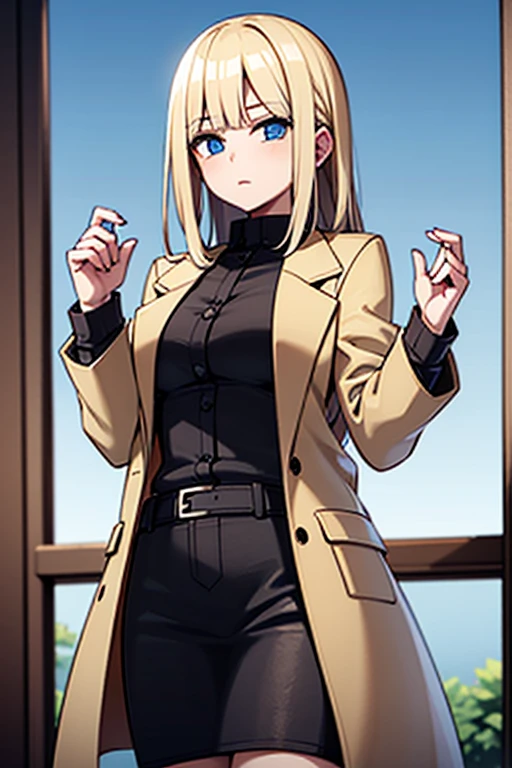 samus aran, facing viewer, ponytail, , hair tie, black suit, black business outfit, necktie, (long pencil skirt:1.5), pantyhose, (standing straight1.5), peeing herself, (wetting herself:1.5), very large peeing stain, huge  stain, best quality, ultra-detailed, HDR, studio lighting, professional, vivid colors, sharp focus, physiologically-based rendering, bokeh, landscape, soft lighting, dynamic shadows, (hands on :2.0), embarrassed, humiliation, blushing, angry, tears, (desert:1.5), (sand:1.5), rocks, (canyon:1.5), (day:1.5), (daytime:1.5)