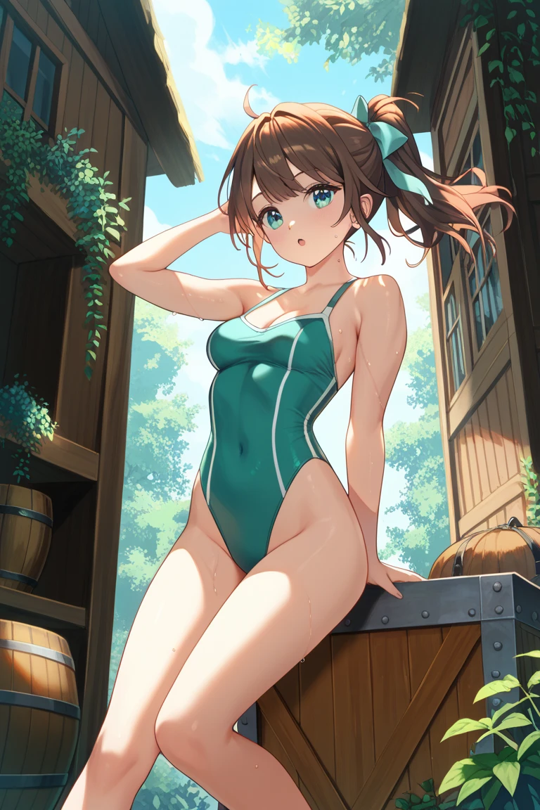 (masterpiece, best quality), 1girl, Medium brown Classic Ivy League Haircut with, Size B breasts, <lora:Warashiz:0.8> 2d_artwork