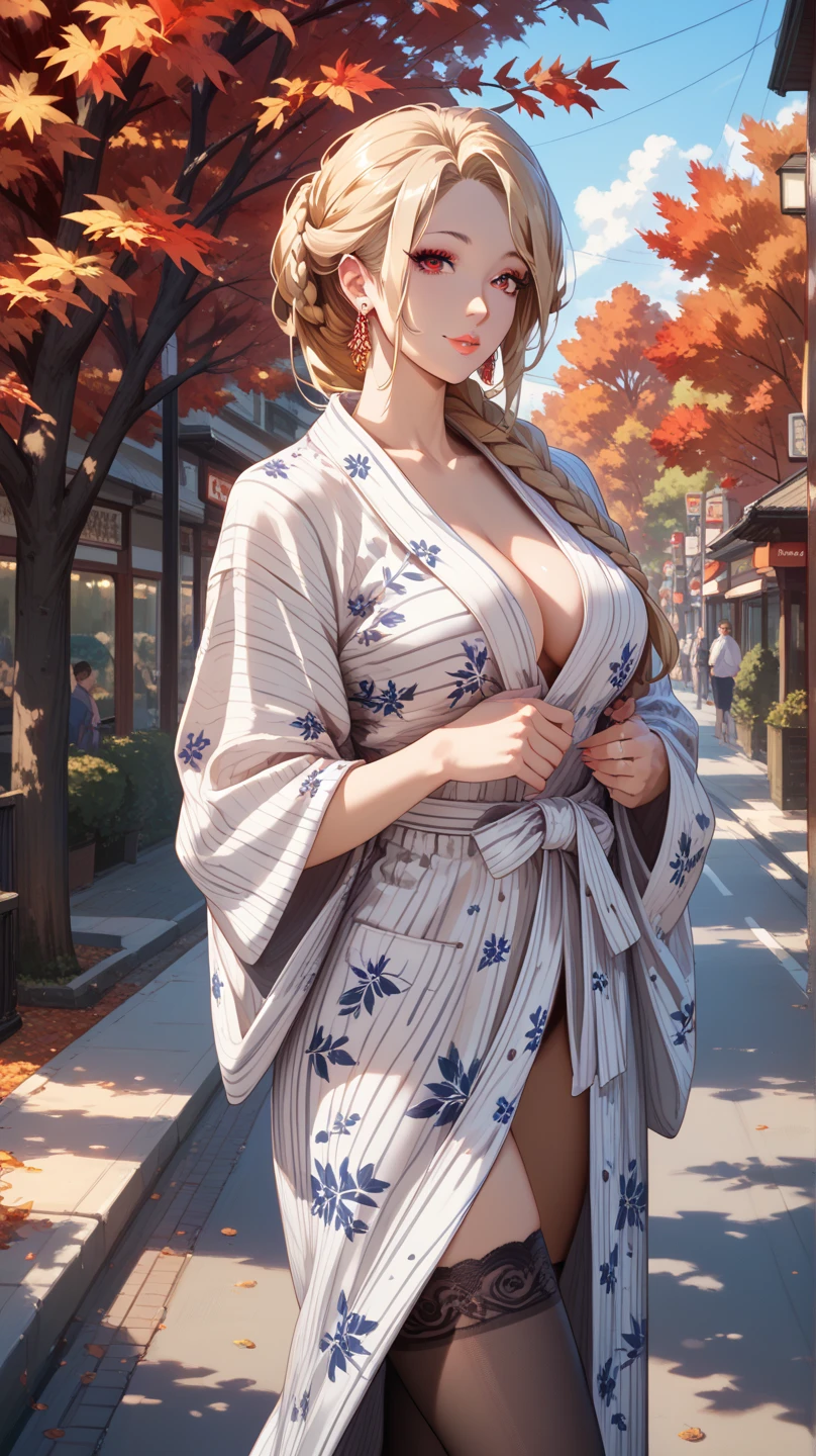 masterpiece, best quality, (photorealistic:1.9), beautiful lighting, (extremely detailed CG unity 4k fhd wallpaper), realistic, High Detail, Sharp focus, dramatic outdoors,
(((1girl, solo))), nsfw, nude, pussy juice, pussy peek, long hair, (grey hair), white yukata, see-through, braids, grey pubic hair, cleavage, hiqcgbody,
imminent vaginal,