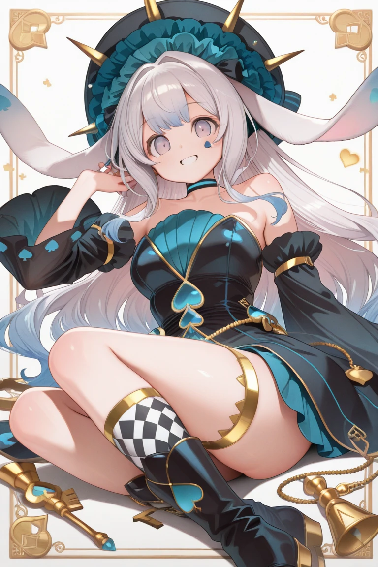 (masutepiece) ((Kaleidoscope)) ((Harmonious)) (ultra-quality) (very exquisite) (Professional Balance) (absurderes) (Wide Shot) (1人の女性) ((Upper body)) ((fullllbody)) ((F Cup ???????)) (Fine-grained body lines) ((realisitic:0.75)) (zettai ryouiki) (Hi-Res Textures)   (Clearly draw the shape of the nose) ((Exposure 1:0.25)) (((Shiny skin))) (X Hair Ornament) (Ornament Heart(Glitter Bangle) (((((Beautiful little bun hair in yellow color))))) (Wave hair) (Clear finger placement with quality and beauty) (Fine, Beautiful clean hands without discomfort) (It clearly depicts the reflection of small white light in the pupil, which adds depth to the pupil) (((top-quality、Elegant yellow detail eyes))) (((Ultra Definition Masterpiece Highest Quality:1.2 4DCG high quality))) (Highly detailed face and eyes) (24-year-old woman) (Model body type) (Slender and long legs) (A slender) (Mascara 1) (Eyeshadow 1) (Eyeliner 1) (Glossy lipstick) ((((Lower Body Cosplay Fishnet Stockings 1:1.25) (((Purple×White Bunny Girl 1.25:1.25)))) ((((longshot)))) (((wide Shots))) (Background Las Vegas Casino 1.25) (((Leaning forward))) (((G cup ??????? in hand(((emphasized)))))) (((Dainty appearance))) (((Background with:Subject ratio:1:0.5))) (((NSF1:1.5))) (((Close-up of bust))) (((Shameless))) (Bunny girl ears) (???? Bunny Girl 1:1) (Playing Card Magic) (Las Vegas Bar)