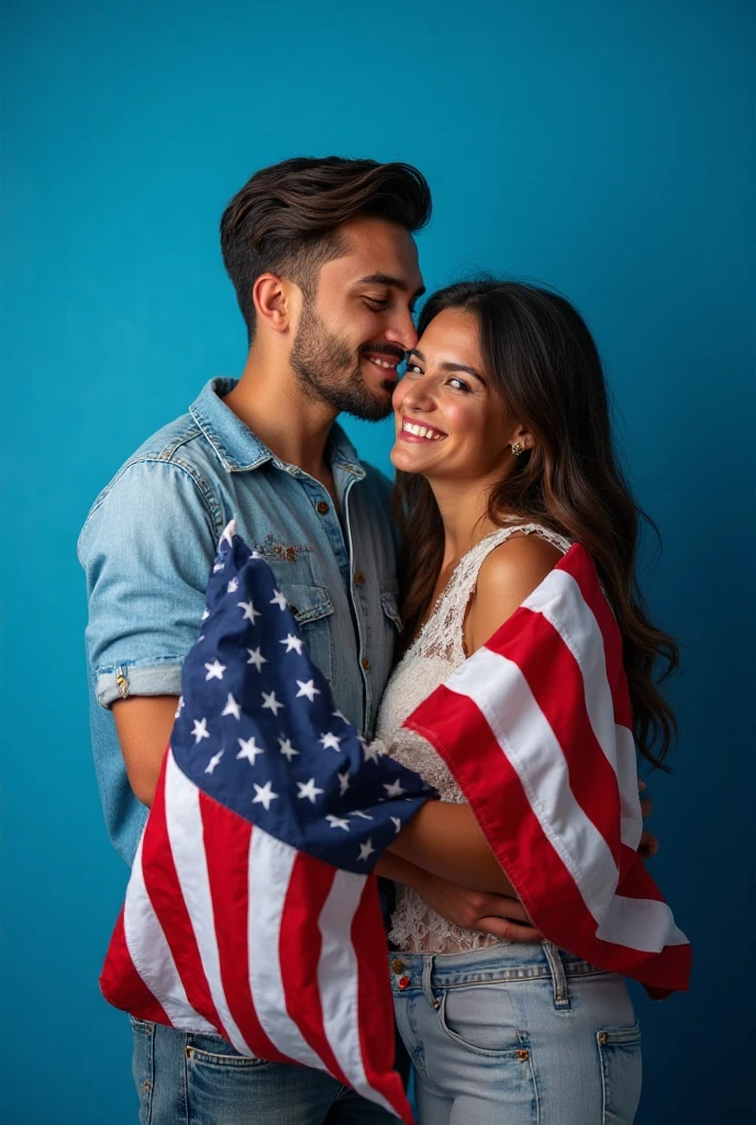America couple, portrait