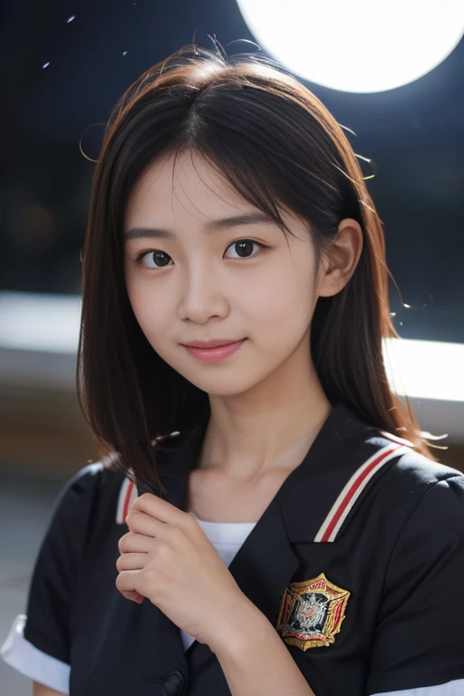 (8k), (highest quality: 1.2), (Realistic), (Realistic: 1.37), Ultra-high resolution, 1 girl, Head to knee photo、cute, smile, Mouth closed, Beautiful details, Beautiful Nose, whole body, Wet Hair, Giant Dulcefo, pork, , Large Breasts、Saggy breasts、Soft Breasts、Voluptuous thighs、Odd Eye、Heterochromia iridis