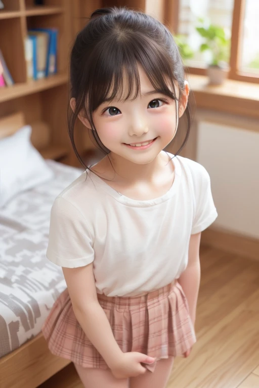 cute 、3-year-old girl、Chibi、minimum、