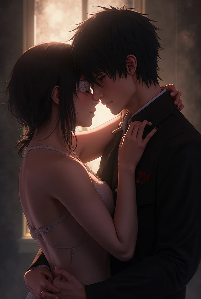 A post-modern photo of a man and woman, their bodies intertwined yet existing in separate realities. He's in a world of complete order and logic, while she's in one of chaos and unpredictability. The photo captures their attempt to bridge their realities, their hands almost touching but never quite meeting. Their forms are framed against the stark contrast of their worlds. The lighting shifts between cold, analytical light and warm, passionate hues. The shot is taken from the boundary of their realities, capturing the tension of their connection, reminiscent of a dual-reality photographer, (details:1.3),(masterpiece:1.3),