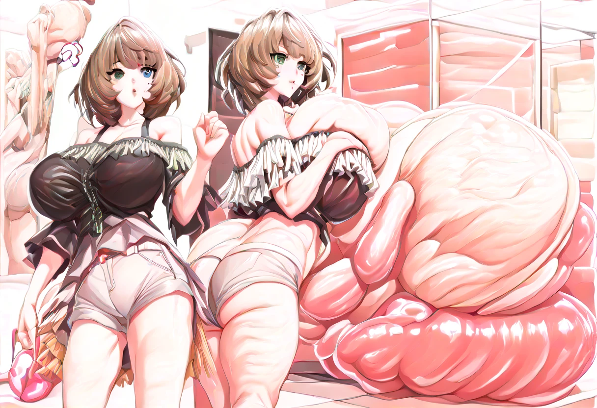 Your two headed obese but with a  face blonde pigtails redneck much younger girlfriend’s looking away from much more attractive red haired futa conjoined mommy jerking the two huge hairy tapering fused  the conjoined older and much younger heads share while her girlfriends catch her jerking her two uncircumcised  in a big bed during a sleepover. the mommy head is trying to  discreetly but is embarrassed to notice that her younger head’s girlfriends are watching her as she shoots white  from her hairy . The younger second head is embarrassed as all her friends now know she has diphallia as tears roll down her face. The two headed woman’s busty friend has clearly never seen a girl with a second  before and is clearly intimidated by her size as she touches the hairy shafts apprehensively. the conjoined mommy and her much younger daughter  in front of her friend with the older head feverishly  her two  at the same time 