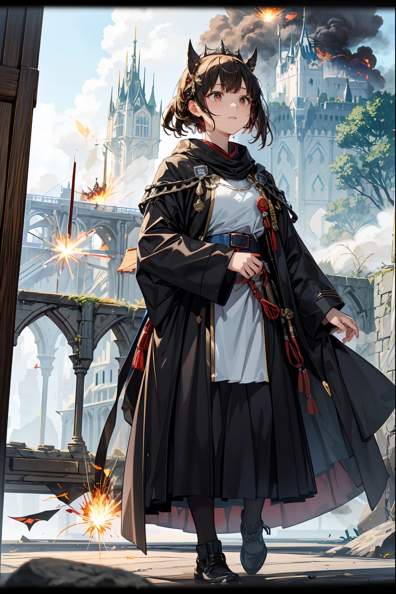 Highest quality、High resolution、masterpiece、((葬送のFrielen、Frielen:1.3))、battlefield、war、scratch、Sand Dust、((Wizard's wand、Sit down))、(((:1.5、 on face、com on body)))、hair volume down，Are thin、、，((spoken heart， on face:1.2、 on body:1.2))、slim body，sad、((、 on body，、))、、Zoom in、Zoom in、boyish:1.5、Embarrassed、(from above:1.3)、Steam throughout:1.3、((crying、、saliva:1.2))、(pain、Frowning)、、Very small )、(Lolita、younger sister)、15 years old、((Angry:1.3、Glare:1.3、))、small :1.2、