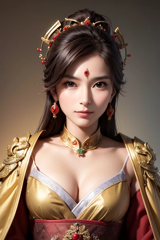 (best quality), (masterpiece), (detailed), 8K, Captivating portrait depicts (Indonesian girl1.5) wearing a (futuristic, culturally-inspired suit1.4). Intricate (traditional patterns1.3) and (vibrant colors1.3) adorn the (synthetic textiles1.3), blending (heritage1.4) and (modern fashion1.3). Her (determined gaze1.4) reflects confidence as she stands in a (dynamic pose1.3). (Physically-based rendering1.4) creates (realistic lighting1.3) and (sharp focus1.4) on the (ultra-detailed1.4) scene. The (harmonious blend1.4) of (modern architecture1.2) and (traditional elements1.2) in the (rich background1.3) heightens the (cultural fusion1.4) and (avant-garde aesthetic1.3). Trending on Artstation.