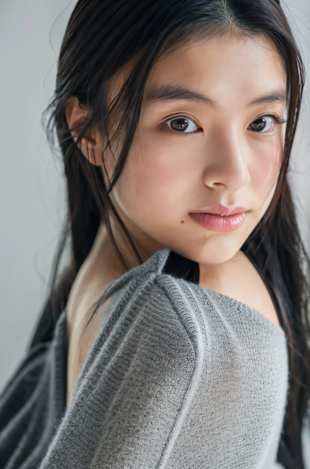  Router Toe Neck Summer Knitwear、Ridiculously large bust、firm chest、stick out your butt、roof of the building、