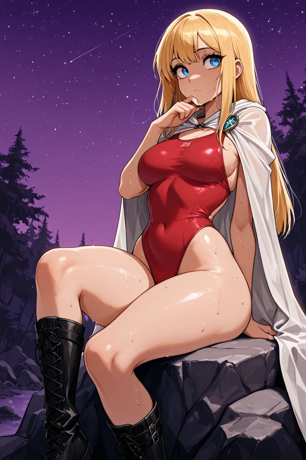 carmilla, pechos medianos, desnuda, ?????, pelo blanco, hermoso rostro, ojos azules, (Obra maestra:1.2), Mejor calidad, absurdos, high resolution, fondo de pantalla extremadamente detallado, perfect lighting,jungla, jungle, Desde abajo, (medias, stockings), tacones, hig heels, ?????, ????,+18, ??????,(????????????????:1.2), micro_??????