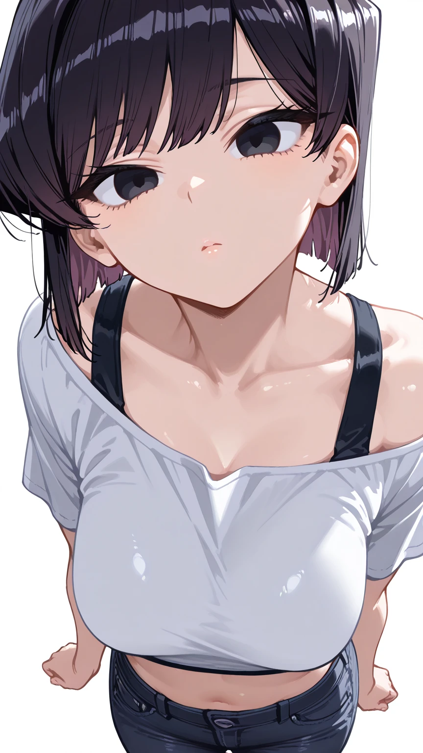 (masterpiece、Highest quality)、Highest quality, Ultra-high resolution, (((masterpiece))), alone, Sweat、Big eyes, Composition from the front、（Close-up of a person）、Shortcuts、Embarrassed face、Bronze Hair、Short back hair、Sports 、