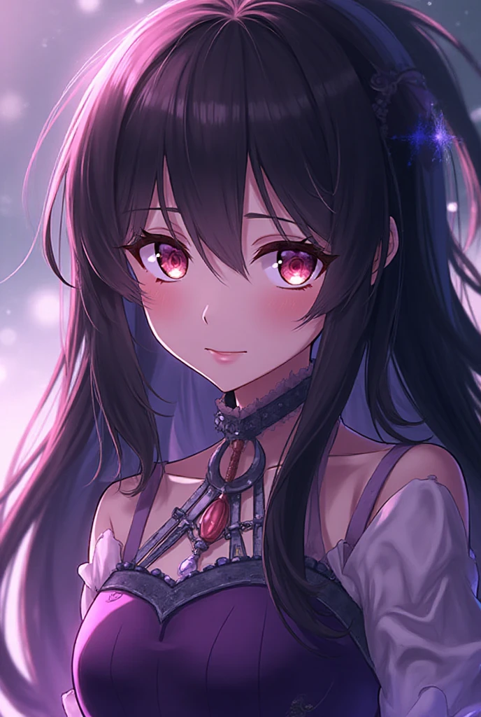 female pervert、A dark red-haired、Long、White dress、Upper body only, smile
,(masterpiece: 1.2), Best Quality, High resolution, Unity 8k Wallpaper, (Illustrations: 0.8), (Beautiful purple red details: 1.6), Perfect Lighting, Highly detailed CG,