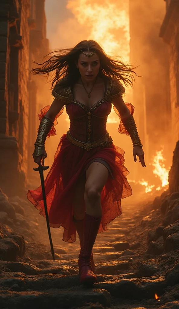 Buffy the Vampire Slayer Amazon warrior, island of amazons, designed by ppublish, masterpiece, oil on canvas, perfect composition, beautiful detailed intricate insanely detailed octane render trending on artstation, 8 k artistic photography, photorealistic concept art, soft natural volumetric cinematic perfect light, chiaroscuro, award - winning photograph, masterpiece, oil on canvas, raphael, caravaggio, greg rutkowski, beeple, beksinski, giger