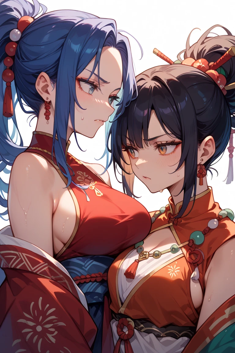 score_9, source_anime, anime, cg,
seductive smile multiple female cooperative breast pressed against each other and reaching arm towards to viewer with looking down,
rating_safe,