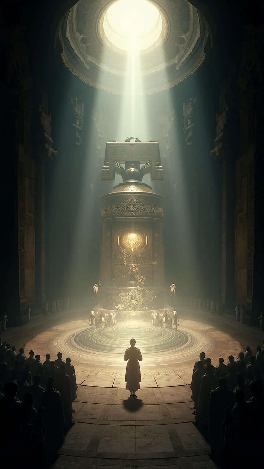 Colossal Bell A photorealistic digital painting of the