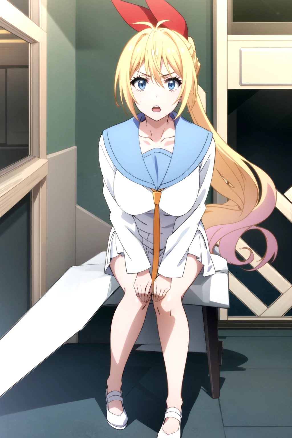 masterpiece, best quality, performance, butterfly sitting, <lora:NikaidoNao:.8> NikaidoNao,