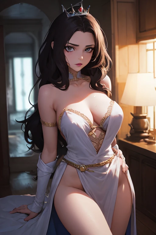 mirana,dress,solo,narrow waist,wide hips,large breasts,long legs,
indoors,looking at viewer,thighs,intricate skin texture,realistic skin,bright eyes,perfect hands,sexy pose,
best quality,hignity 8k wallpaper,ultra-detailed,finely detail,ultra high res,masterpiece,super fine illustration,perfect an delicate limbs,detailed background,sharp pupils,highest quality,sharp focus,(photorealistic:1.4),realistic,<lora:neg4all_bdsqlsz_V3.5:1>,<lora:mirana_V2:0.7>,