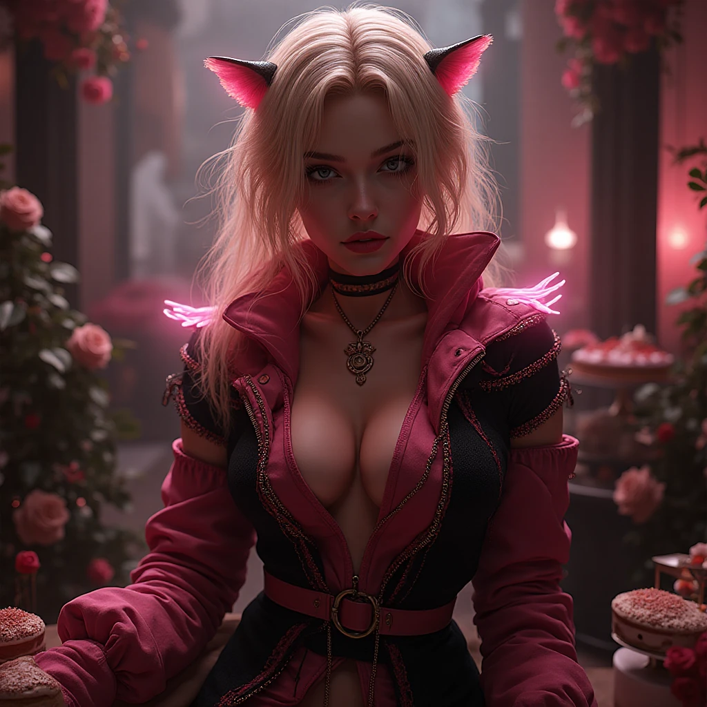(nsfw), (uncensored), (1girl) , (Mature old female in her forties,milf,motherly), Colombian,,
(Hazel eyes ), Straight eyebrows, (Auburn Effortless, low bun hairstyle), (beautiful face,beautiful girl,beautiful skin,beautiful eyes,beautiful hair:1.2),
chubby,(Pear body), (flat chest) ,
(cow print,cow girl,cow horns,cowbell,<lora:Milky:0.8>,wearing opulent bubblegum pink Gown with a Twist Front), with underneath (Extensive Ice blue Sporting a V-cut bikini that enhances the curves and creates an alluring and feminine beach style:0.5),<lora:ClothingAdjuster3:-0.75>, Statement necklaces, , Vintage-inspired makeup,curl mascara,,Glitter lipstick, ,chocker, pearl earrings ,
(solo focus), upper body, Sitting down with legs crossed, , ,
(masterpiece:1.4),(best quality:1.4),(high resolution),detailed CG 8k illustrations,highres,absurdres,top quality,famous artwork,beautiful and aesthetic,detailed hair,detailed texture,finely detailed,extreme detailed,complicate background,perfect sharp focus,hard focus,detailed background,colorful,original,,<lora:1epi_noiseoffset2:0.8>,<lora:add_detail:0.33>,,
background A classic New York City brownstone with steps leading to the front door at Midnight hour,<lora:dandonfuga-artist-richy-v1:0.8>