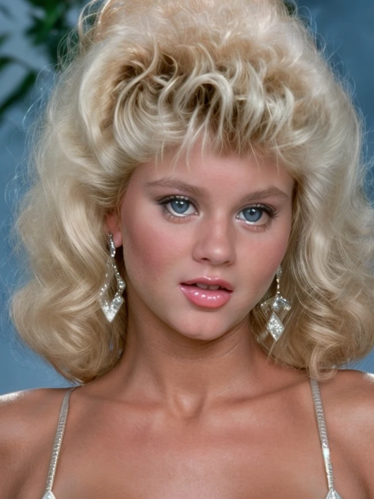 Judy landers backlighting, bare shoulders, black choker, Hollywood walk of fame, blush, breasts, choker, cleavage, closed mouth, collarbone, earrings, forehead, freckles, hair over shoulder, jewelry, long hair, looking down, pointy nose, red lips, shadow, solo, thick eyebrows, thick eyelashes, full body view, white hair , walking down the street ((masterpiece)), <lora:Judy Landers:1>