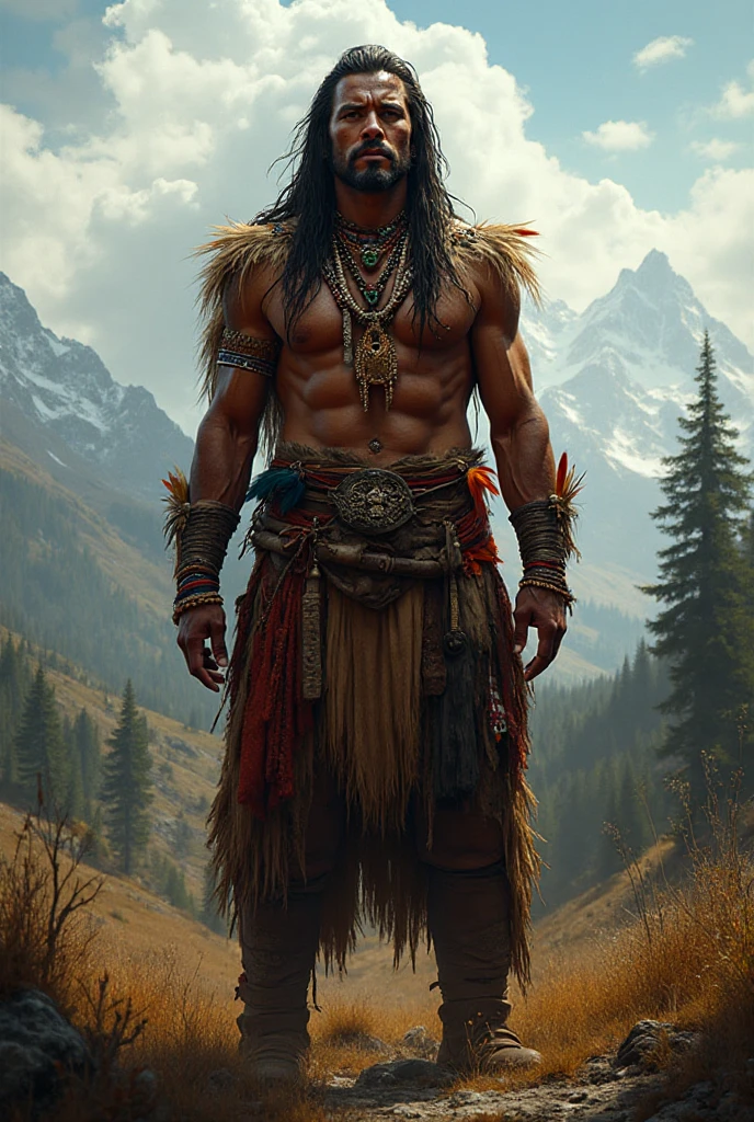 RAW photo, <lora:FurryStyle:1> FurryStyle solo, (full body:0.6), looking at viewer, detailed background, detailed face, (tribal hawaian theme:1.1), trapper, trapmaker, dark fur lined leather clothing, coat, trappers hat, snare, rope, traps, hunting knife, pelts, hides, campsite background, fallen leaves, fantasy frontier cinematic atmosphere,