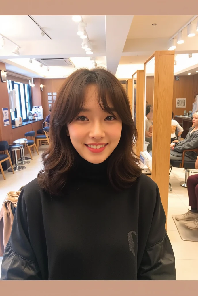 Best Quality, 8k, Masterpiece, (Portrait: 1.3), (photo realistic:1.4), (hyper realistic:1.4), Sharp Focus, looking at viewer, (smoother lighting:1.1), (increase cinematic lighting quality:0.9), realistic lighting, backlighting, light on face, ray trace, (brightening light:1.2), (Increase quality:1.4), sharp detail, (best quality real texture skin:1.4), finely detailed eyes, black_eyes, finely detailed face, 25 year old Korean woman