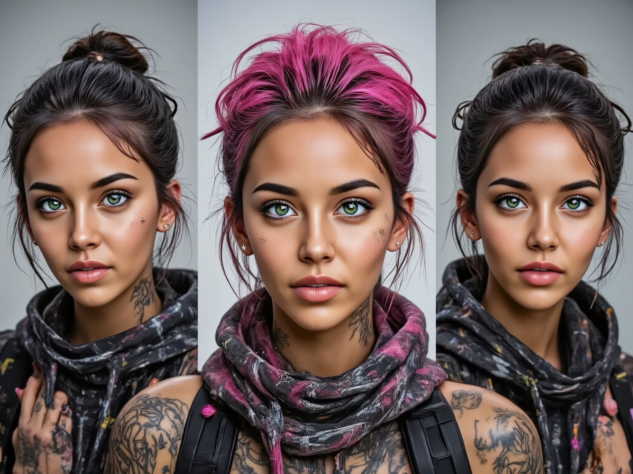 duskspider, illustration, 1boy, male focus, Hideto Mastumoto, hide from X-japan, japanese rock star, the pink spider, bokeh, brown_eyes, closed_mouth, cosplay_photo, depth_of_field, figure, film_grain, focused, jacket, looking_at_viewer, plaid, plaid_shirt, spiked_hair, stadium, unconventional_media, white_background, eyeliner, brown eyes, PINK HAIR, solo, looking_at_viewer, emotional, highly detailed, wide shot,art by artgerm,