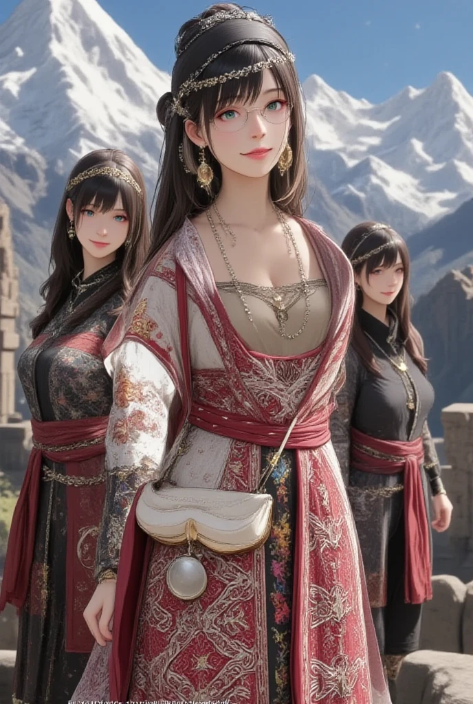 arafed woman in a red and green dress and a white veil, a portrait by Alexander Kucharsky, shutterstock, hurufiyya, traditional russia, traditional beauty, traditional clothes, traditional costume, beautiful costume, traditional dress, slavic style, russian costume, wearing traditional garb, traditional clothing, beautiful iranian woman, ancient libu princess