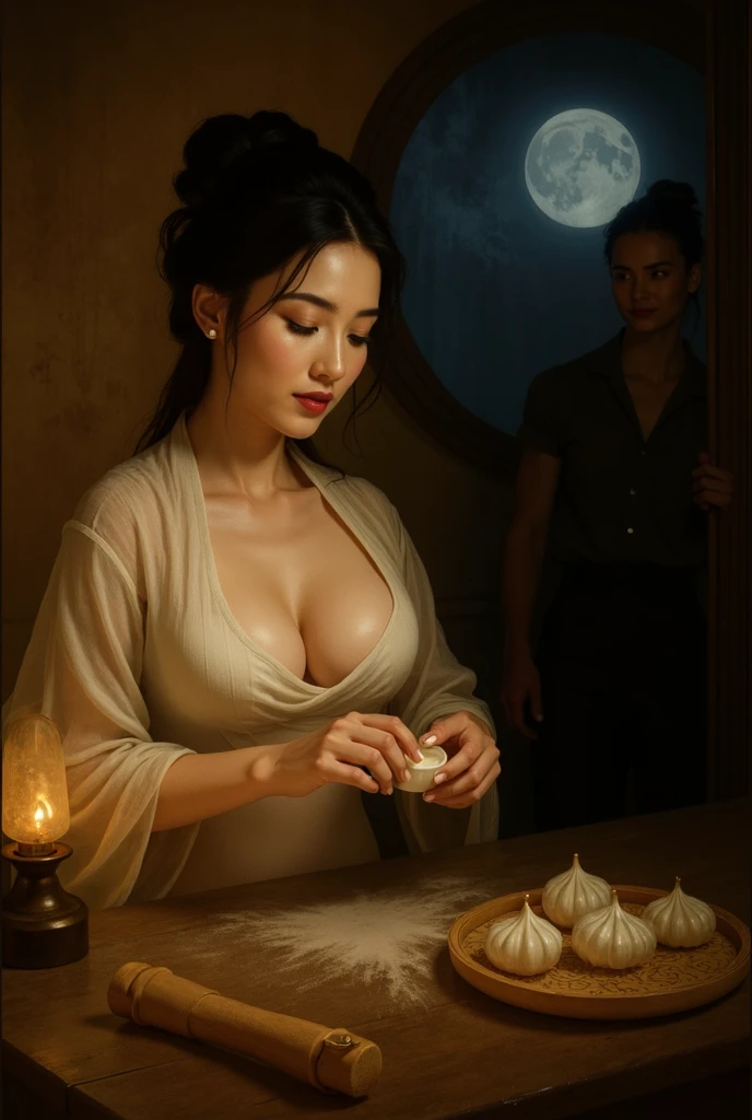 Best quality at best，Representative works 1 girl，Full body photo，（huge :1.5），Small bra， of ，Inverted ，blond hairbl，cowboy lens，jewely，choker necklace，耳 Ring，详细的脸，sface focus，（looking at viewert），ssmile，wariza，fire works，depth of fields，Torii，Lantern light，east asian architecture，(1girl:1.3)、独奏、__body parts__、offcial art、统一 8k 壁纸、ultra - detailed、Beauty and aestheticig  beautiful、tmasterpiece、best qualtiy、Fantastical Atmosphere、calm color palette、Tranquil Mood、soft shade、Witch priestess、Charisma spells、vignettes、Witch duties、